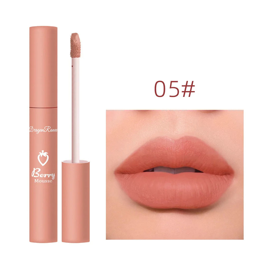 Nude Lip Gloss Matte Velvet Liquid Lipstick Waterproof Sexy Long Lasting Non-stick Cup Nude Red Make-up for Women Korea Cosmetic