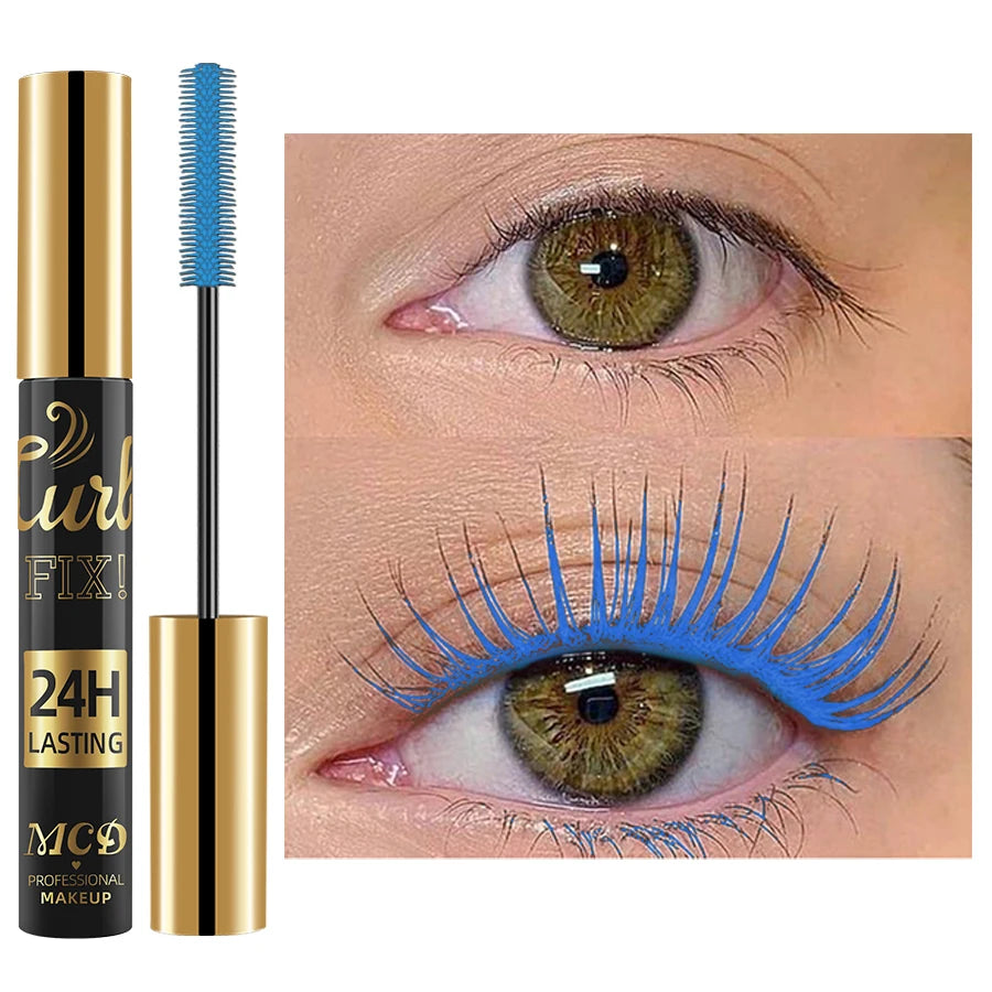 Blue 5D silk mascara with big eyes Waterproof  Quick Dry Eyelash Extension Cream  Make-up for women Eyelash mask