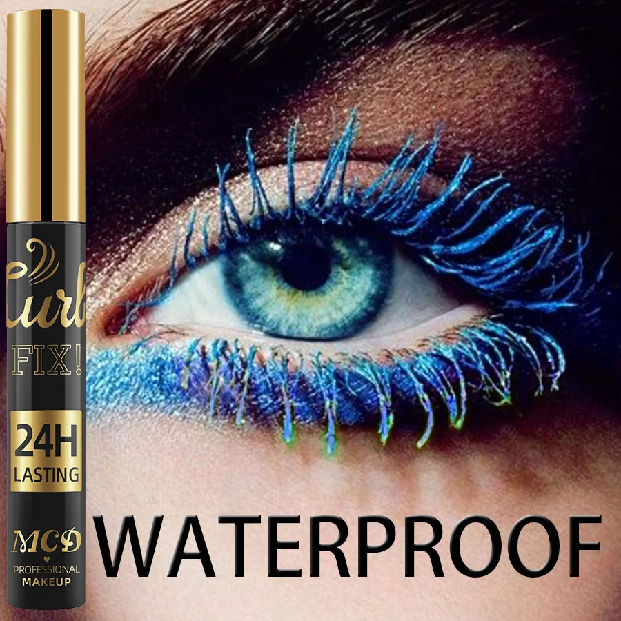 Blue 5D silk mascara with big eyes Waterproof  Quick Dry Eyelash Extension Cream  Make-up for women Eyelash mask