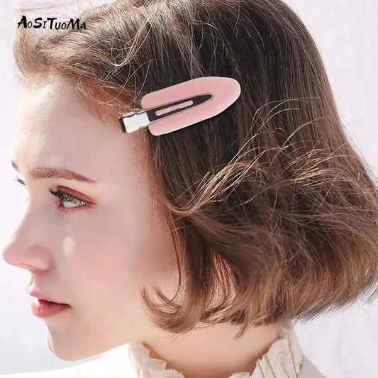 8pcs No Bend Hair Clips - Styling Clips for Salon Hairstyle, No Crease, No Dent, Perfect for Bangs, Waves, and Makeup