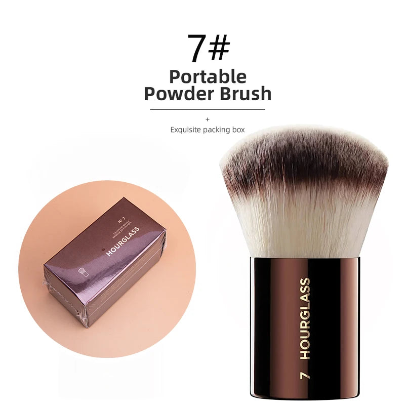 Hourglass Makeup BrushesRetractable Kabuki Brush Face Contour Foundation Buffing Brush Travel Foundation Brush with Box