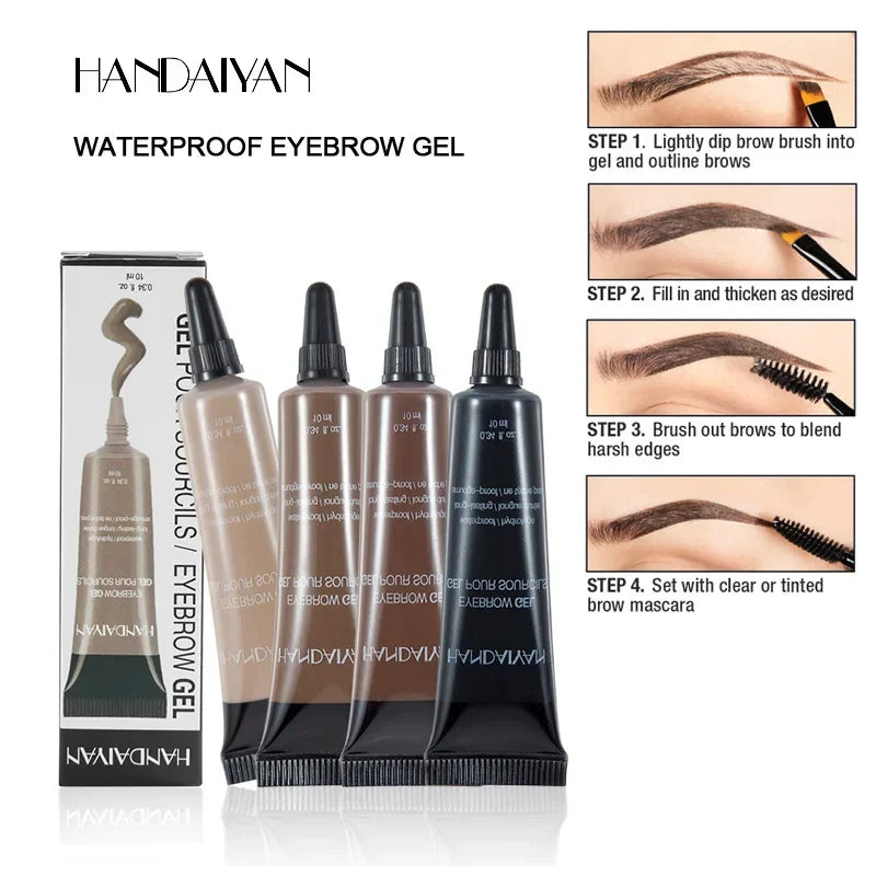 HANDAIYAN 6 Colors Eyebrow Dye Waterproof Tint Makeup Brush Set Brown Enhancer Eye Brow Dye Cream Make Up Paint Cosmetic