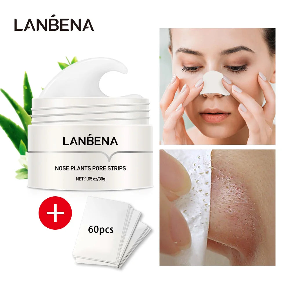 LANBENA Blackhead Remover Nasal Membrane Nose Strip Cleaner Pores Peeling Deep Cleansing Blackhead Acne Skin Care Product