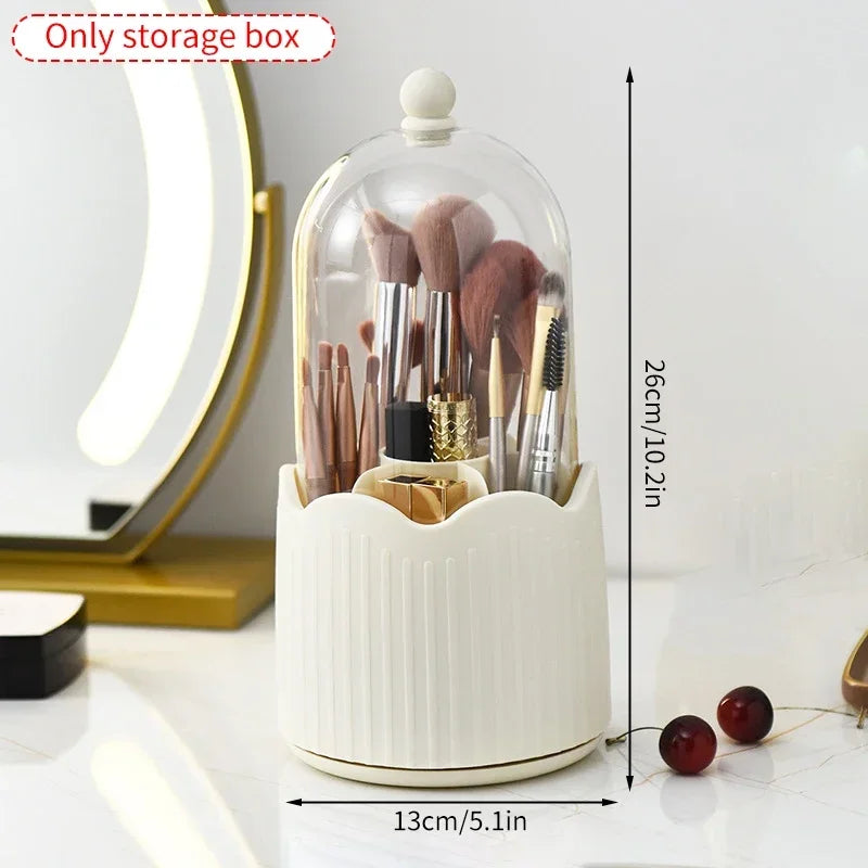 Large Cosmet Storag Box Luxury Dresser Organizer Box with Lid Makeup Organiser Dust-proof Cotton Pads Jewelry Make Up Organizer