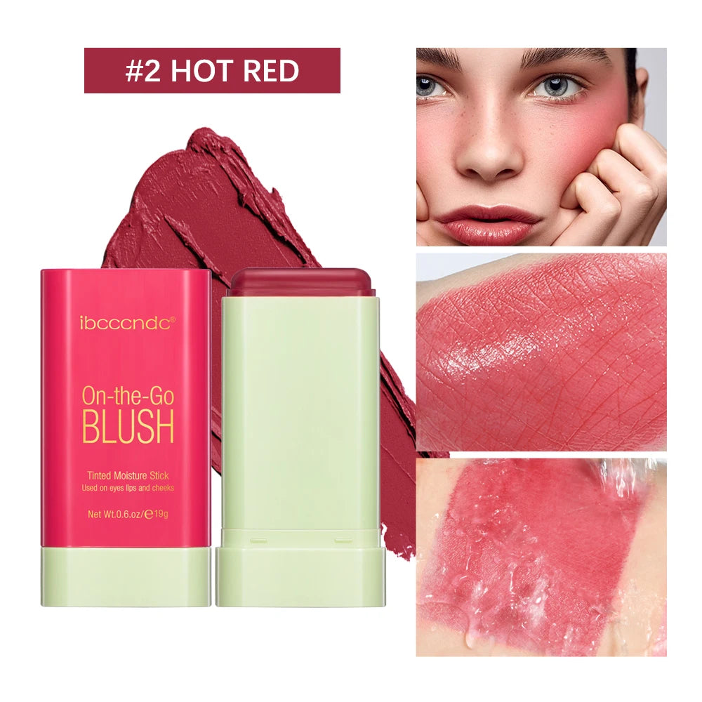 Make Up Functional Blush Stick Easy Color Rouge Blusher Cream Waterproof High Color Rendering Brightening Skin Tone Hot