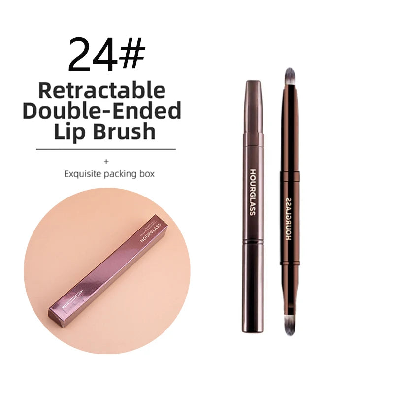 Hourglass Makeup BrushesRetractable Kabuki Brush Face Contour Foundation Buffing Brush Travel Foundation Brush with Box