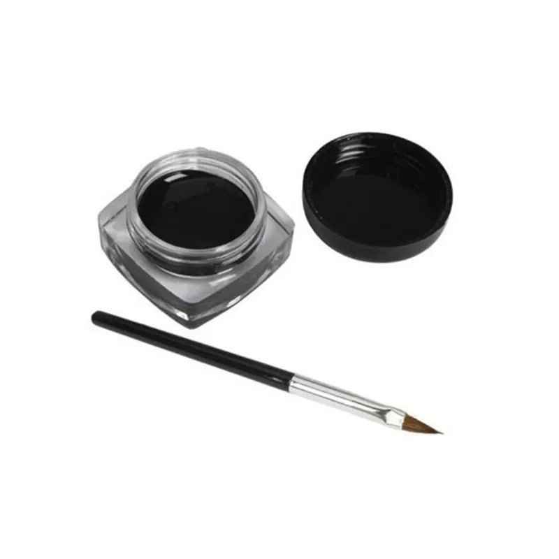 Brand Black Color Eyeliner Gel with Brush Easy to Wear Makeup Long-lasting Waterproof Eye Liner Make up Beauty Women Cosmetics