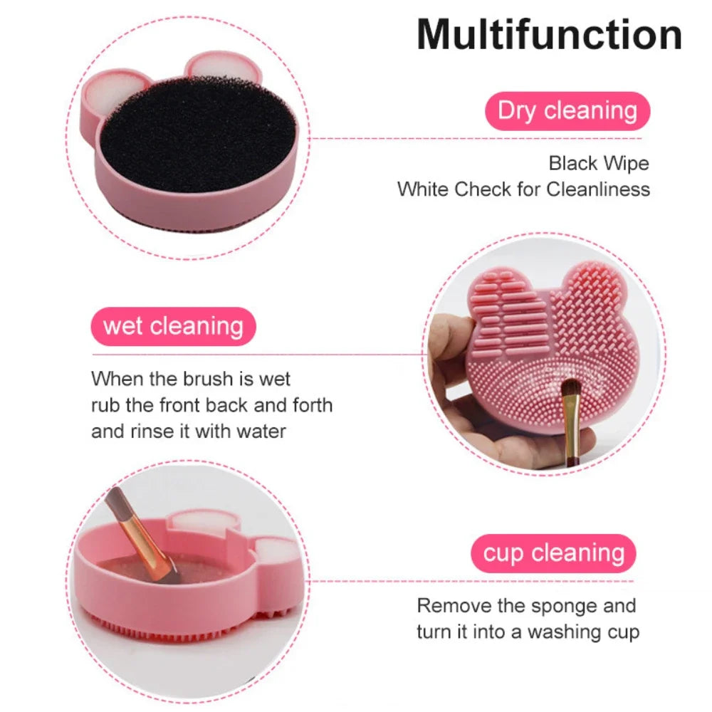 Make Up Brush Cleaner Pad Washing Brush Pad Cleaning Mat Cosmetic Brush Cleaner Universal Make Up Tools Scrubber Board Pad