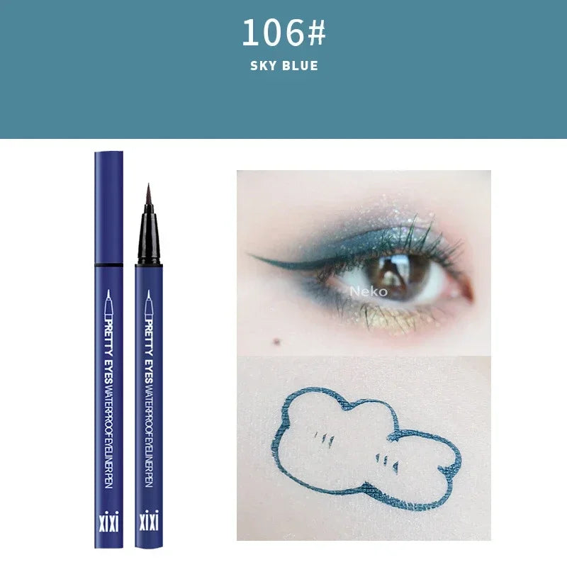 Waterproof Eyeliner Pencils Professional Fast Dry Smooth Eyes Brown Black Color Pigments Liquid Eye Liner Pen Make Up Tools