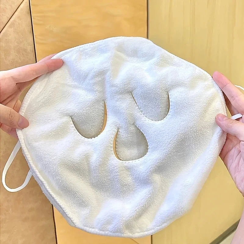 Reusable Hot and Cold Compress Face Towel Masks - Moisturizing Facial Steamer for Hot and Cold Skin Care, Soft, Gentle