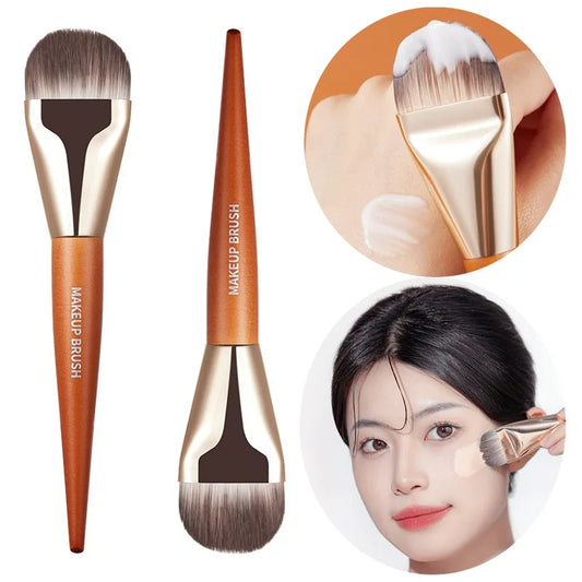 Ultra Thin Foundation Brush Lightweight and Thin Face Contour Brush Flat Contour Brush Blending Foundation Cream Makeup Brushes