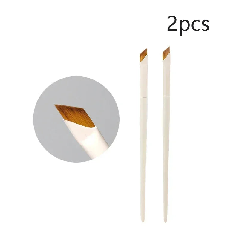 Upgrade Blade Eyeliner Brush Ultra Thin Fine Angle Flat Eyebrow Brush Under The Eye Makeup Brushes Precise Detail Brush white