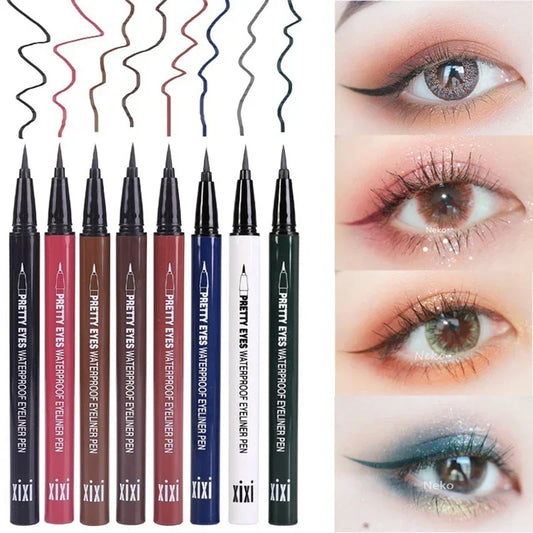 Waterproof Eyeliner Pencils Professional Fast Dry Smooth Eyes Brown Black Color Pigments Liquid Eye Liner Pen Make Up Tools