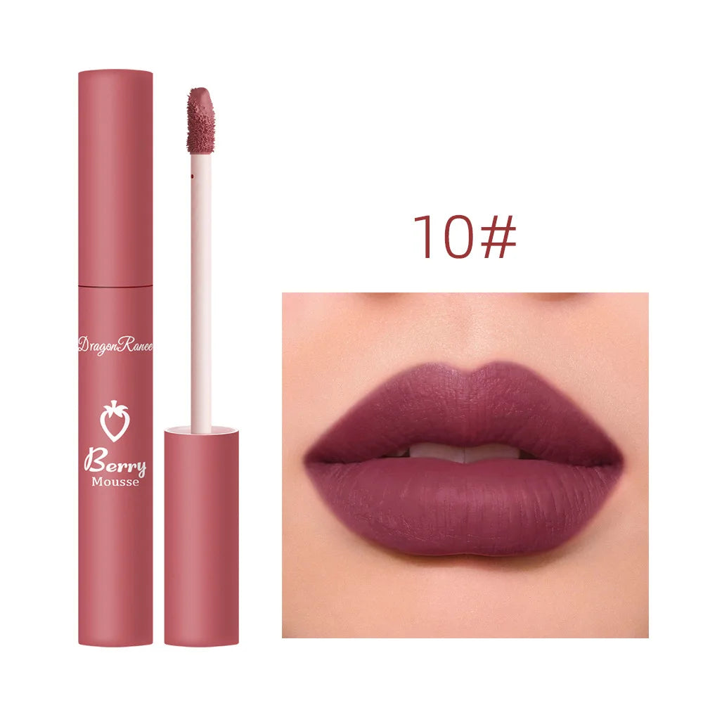 Nude Lip Gloss Matte Velvet Liquid Lipstick Waterproof Sexy Long Lasting Non-stick Cup Nude Red Make-up for Women Korea Cosmetic