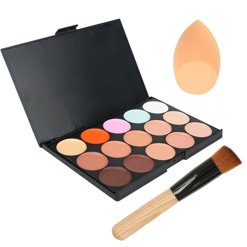 15 Colors Face Concealer Camouflage Cream Contour Palette Maquillaje Profesional Foundation Paleta Concealer