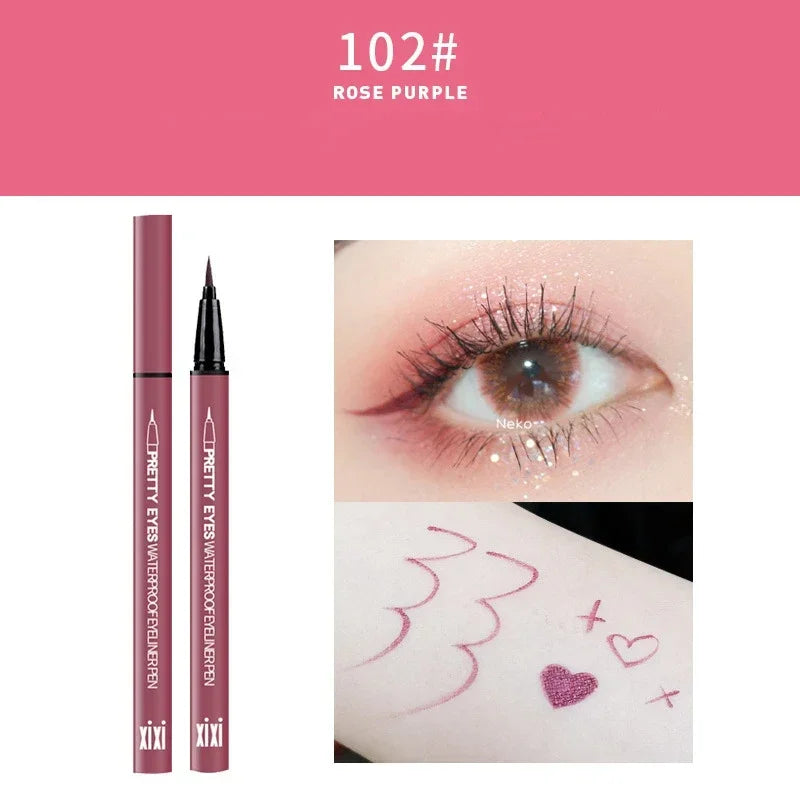 Waterproof Eyeliner Pencils Professional Fast Dry Smooth Eyes Brown Black Color Pigments Liquid Eye Liner Pen Make Up Tools