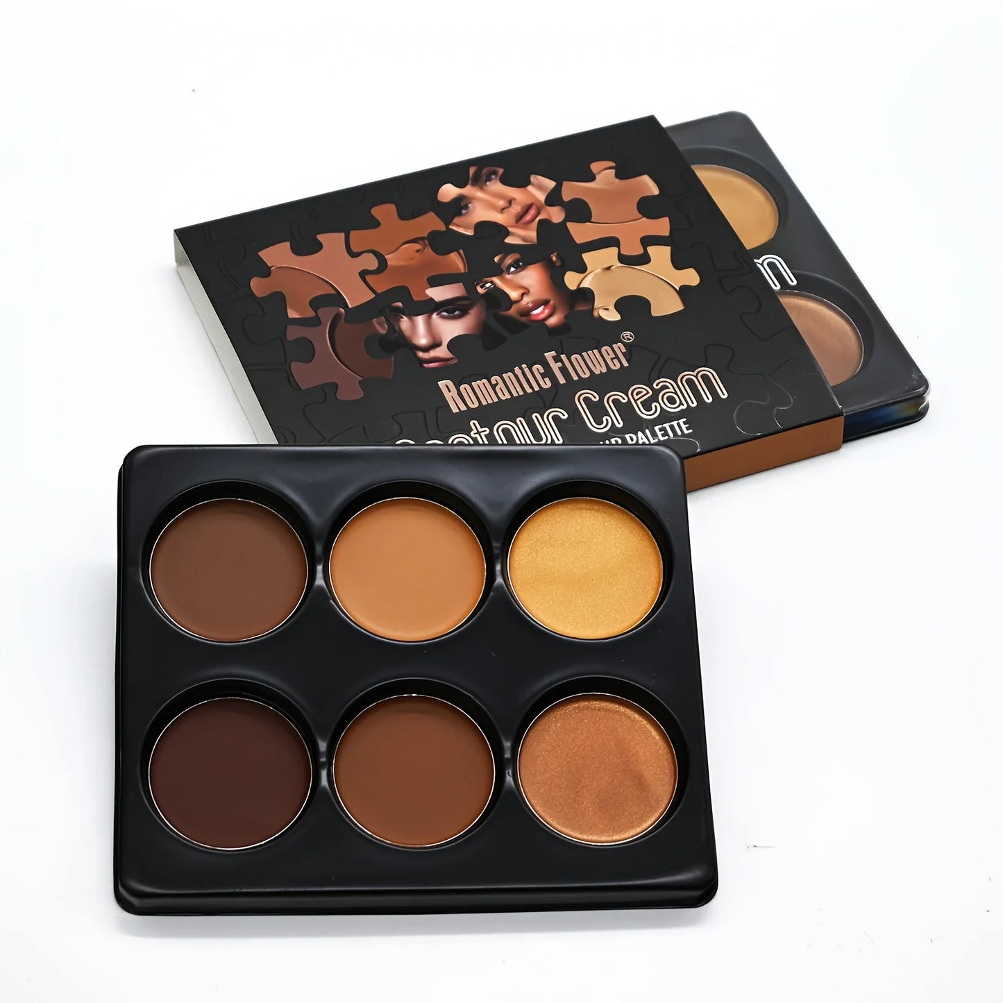 6-color Contour Cream Palette, Long-lasting Concealer Foundation, Coverage For Blemishes, Creates Perfect Natural Glow 3D Look