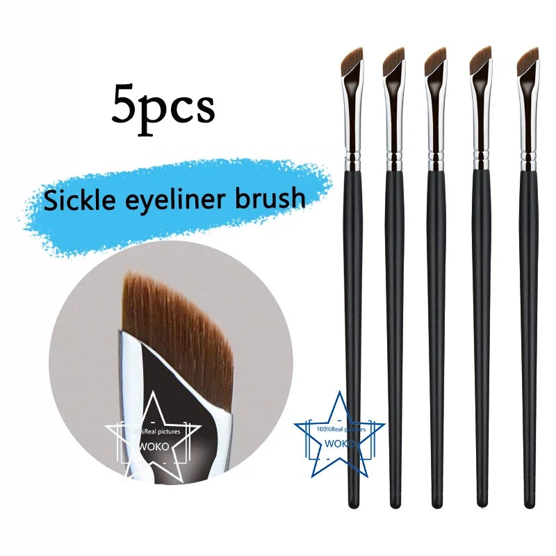 Upgrade Blade Eyeliner Brush Ultra Thin Fine Angle Flat Eyebrow Brush Under The Eye Makeup Brushes Precise Detail Brush white