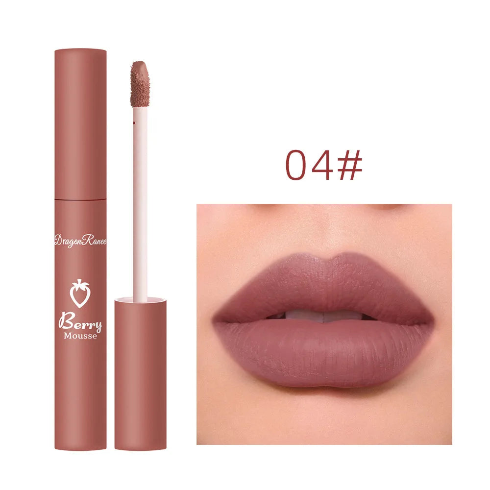 Nude Lip Gloss Matte Velvet Liquid Lipstick Waterproof Sexy Long Lasting Non-stick Cup Nude Red Make-up for Women Korea Cosmetic