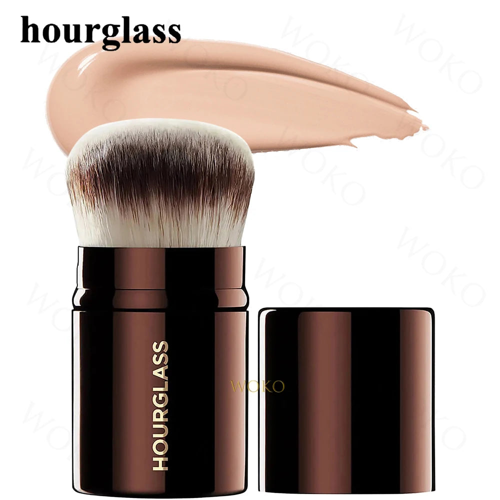 Hourglass Makeup BrushesRetractable Kabuki Brush Face Contour Foundation Buffing Brush Travel Foundation Brush with Box