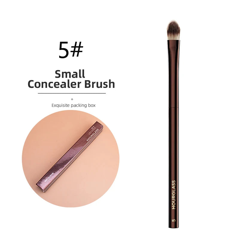 Hourglass Makeup BrushesRetractable Kabuki Brush Face Contour Foundation Buffing Brush Travel Foundation Brush with Box