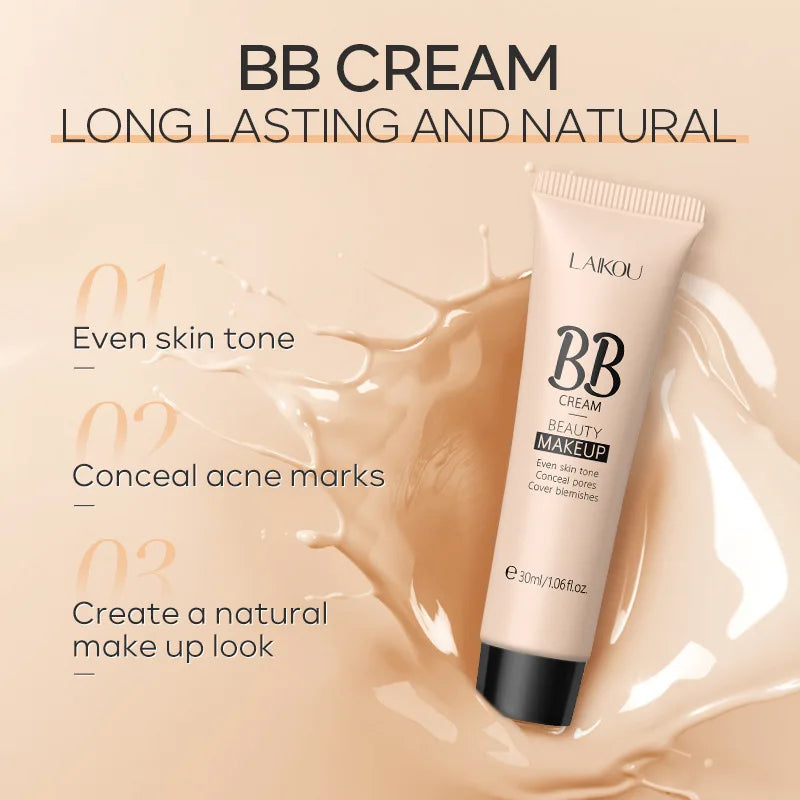 LAIKOU BB Cream Face Base Liquid Foundation Makeup Waterproof Long Lasting Facial Concealer Whitening Cream Korean Make Up