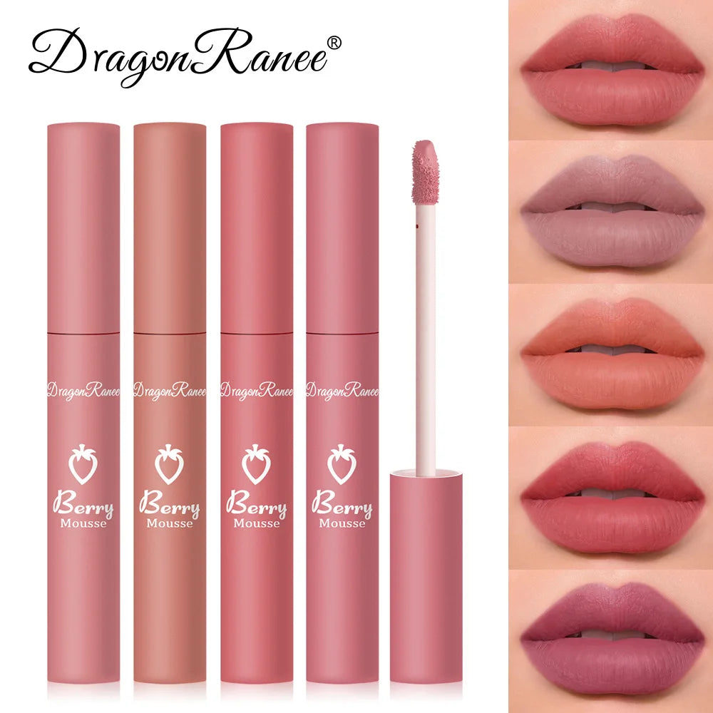 Nude Lip Gloss Matte Velvet Liquid Lipstick Waterproof Sexy Long Lasting Non-stick Cup Nude Red Make-up for Women Korea Cosmetic