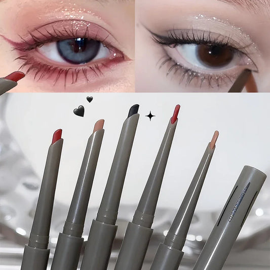 Silky Long-lasting Eye Liner Pencil  Eyeliner Pen Natural Matte Wine Red Eyeliner Easy To Color Waterproof Eye Make Up Cosmetics