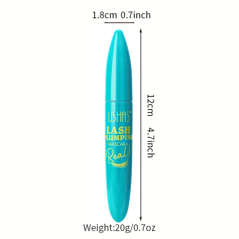 USHAS Ultra Long Lasting Mascara 4D Waterproof Mascara Liquid Fiber Mascara 360 Degree Spiral Brush Eyelashes Extension Makeup