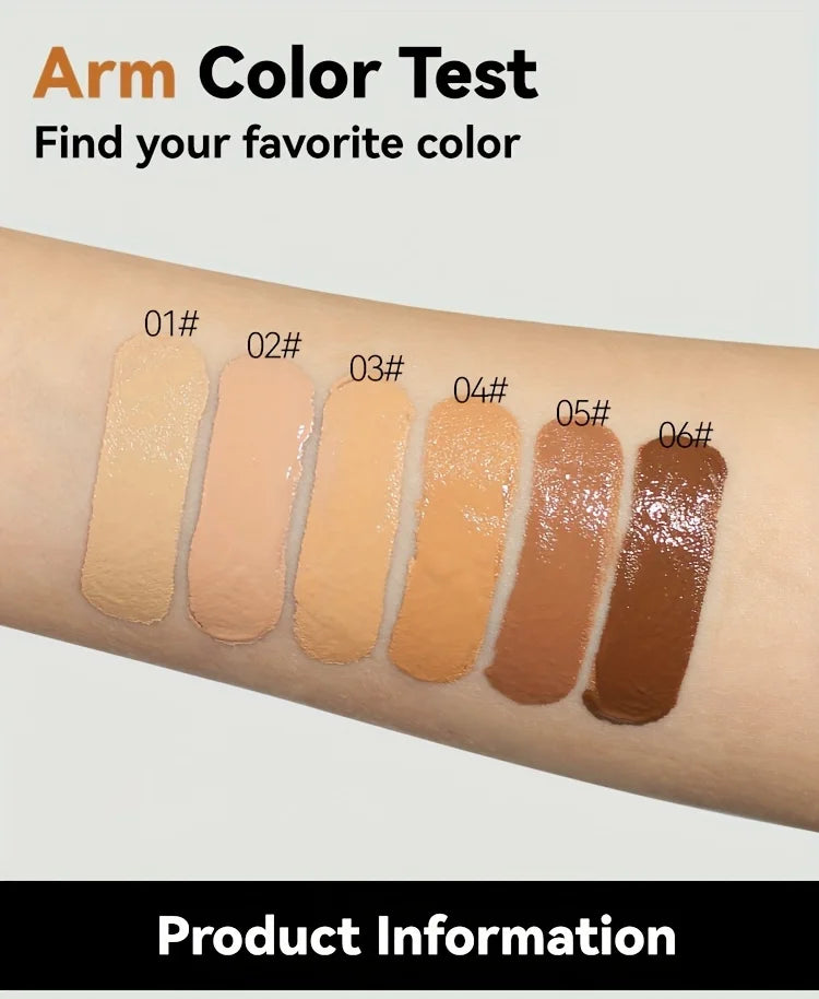 2-In-1 Oil Control Liquid Foundation And Conceal, Full Coverage Long Lasting Waterproof, Hydrating And Brightening Concealer