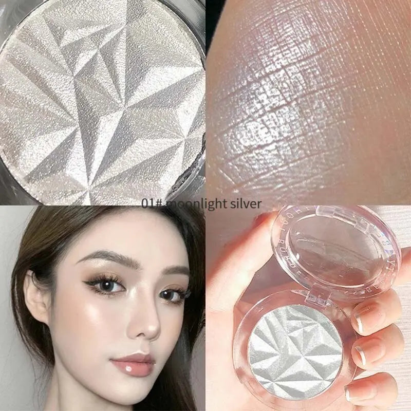 BEECHIP Brighten And Modify The Face Shadow Powder Diamond Highlight Powder Blusher Fairy Glitter Powder Beautify