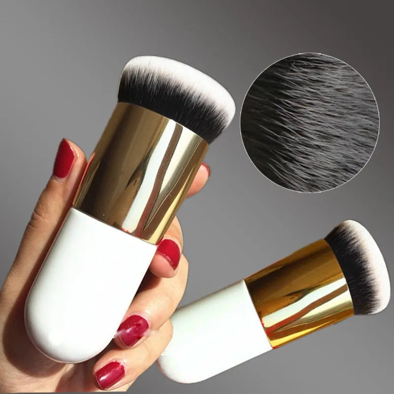 1Pcs New Chubby Pier Foundation Brush Flat Cream Makeup Brushes Professional Cosmetic Make-up Brush