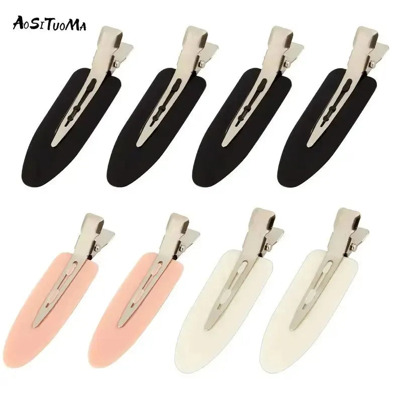 8pcs No Bend Hair Clips - Styling Clips for Salon Hairstyle, No Crease, No Dent, Perfect for Bangs, Waves, and Makeup