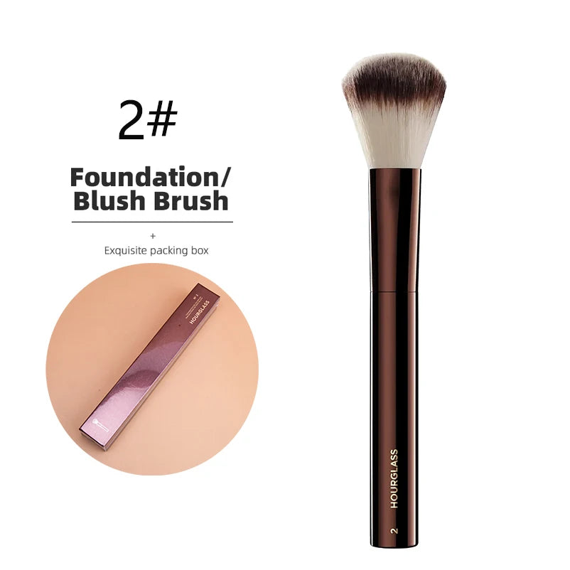 Hourglass Makeup BrushesRetractable Kabuki Brush Face Contour Foundation Buffing Brush Travel Foundation Brush with Box