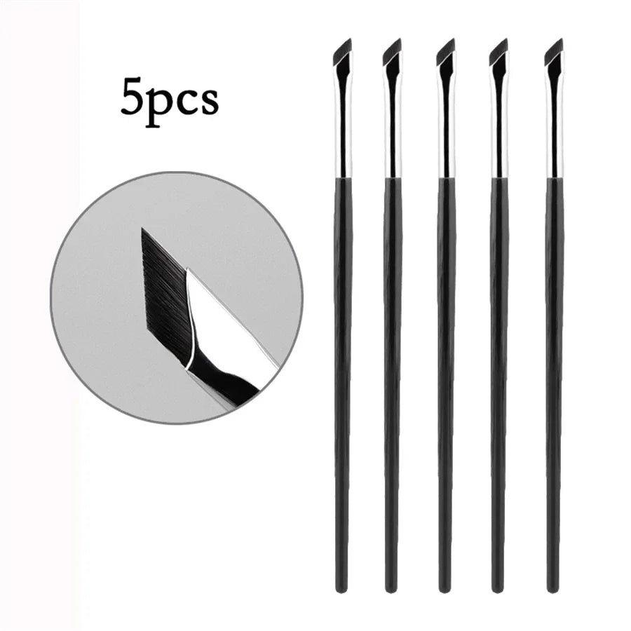 Upgrade Blade Eyeliner Brush Ultra Thin Fine Angle Flat Eyebrow Brush Under The Eye Makeup Brushes Precise Detail Brush white