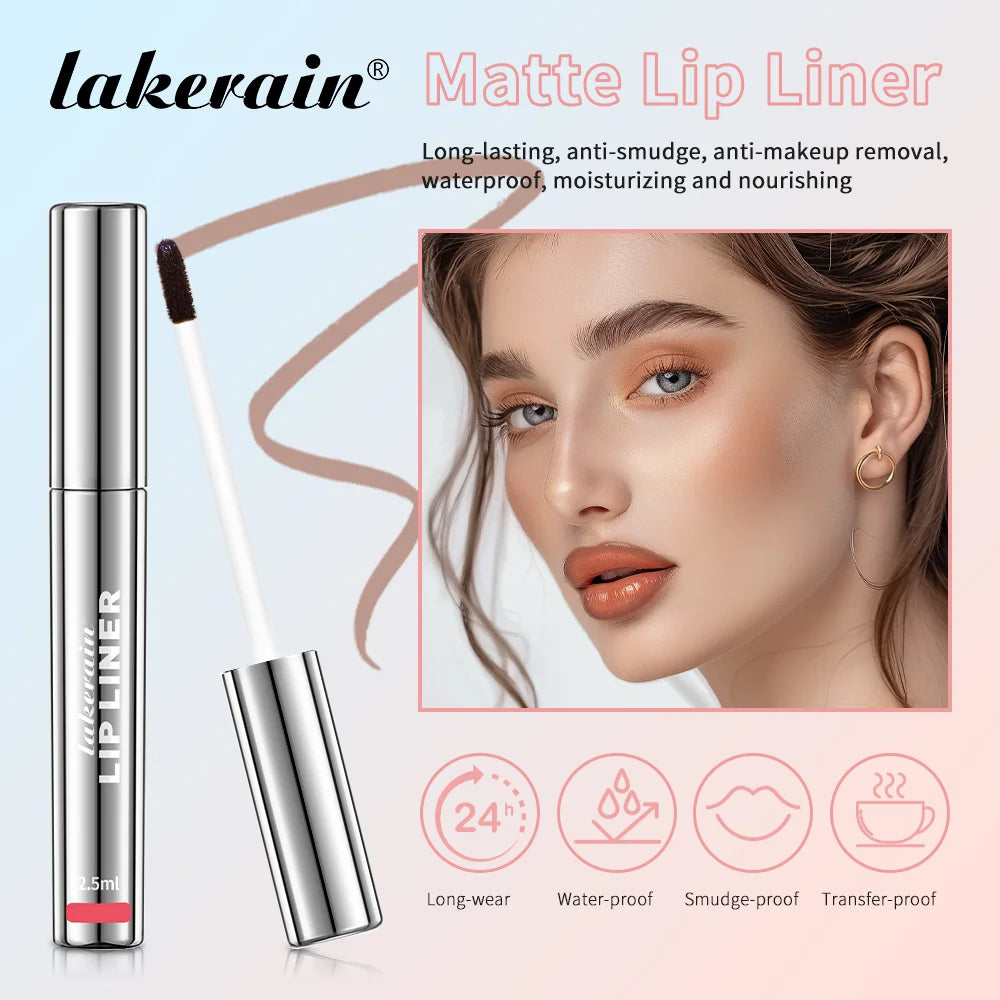 Peel Off Lip Liner Waterproof Long Lasting Liquid Lip Stick Lasting Makeup Liquid lipliner Containing Hyaluronic Acid Vitamin E