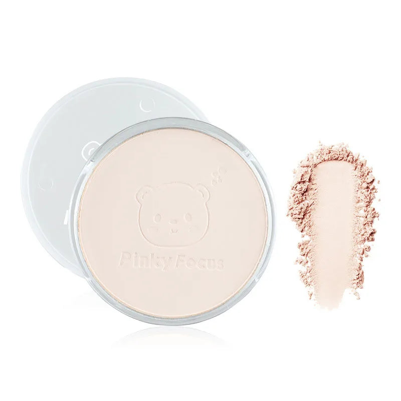 Natural Pressed Powder Transparent White Brighten Oil Control Concealer Lasting Face Makeup Setting Powder Waterproof Cosmetic