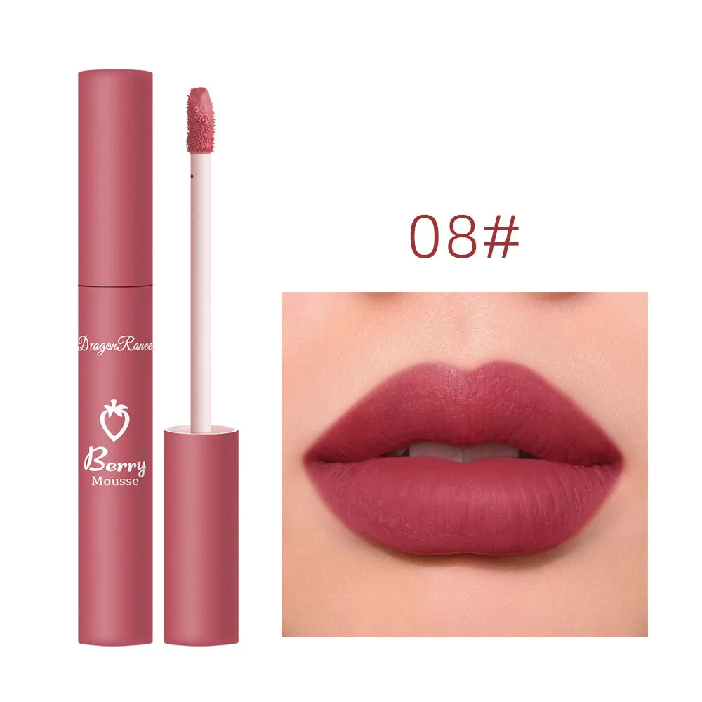 Nude Lip Gloss Matte Velvet Liquid Lipstick Waterproof Sexy Long Lasting Non-stick Cup Nude Red Make-up for Women Korea Cosmetic