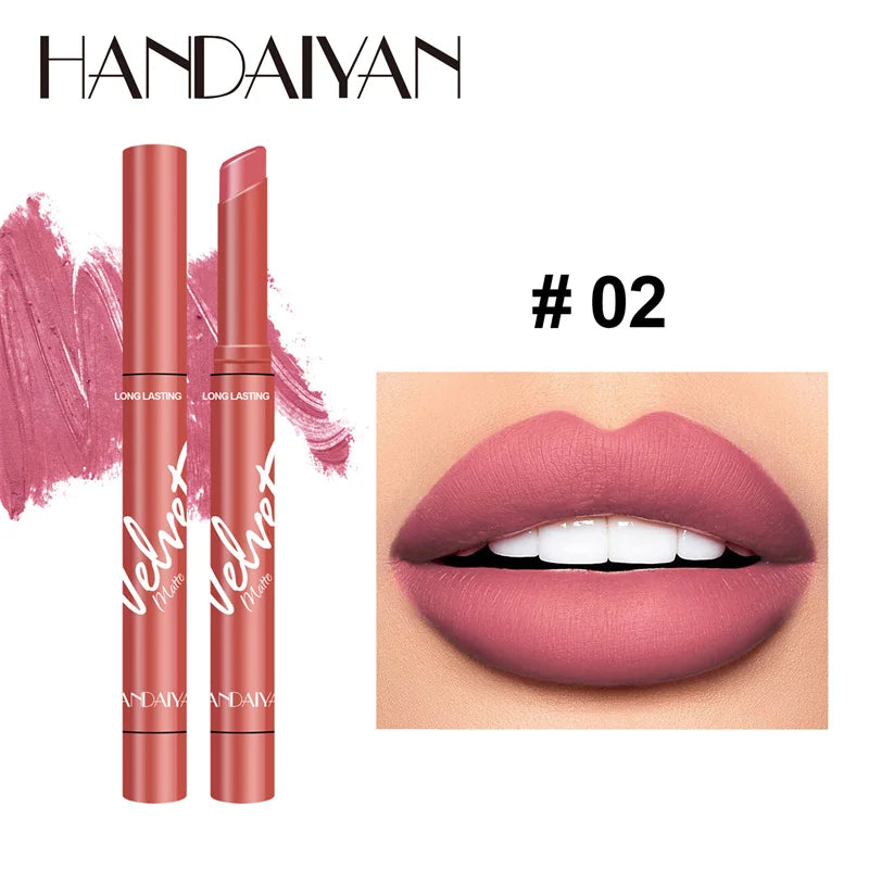 New 8 Colors Makeup Matte Lipstick Waterproof Long Lasting Lip Stick Sexy Red Pink Velvet Nude Lipsticks Make Up Woman Cosmetics