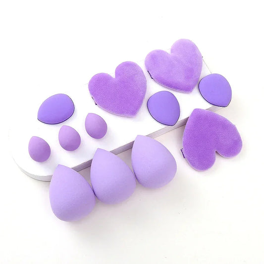 12Pcs Makeup Sponge Blender Beauty Egg Foundation Sponges Liquid Cream Cosmetic Puff Women Make Up Accessories Beauty Tools