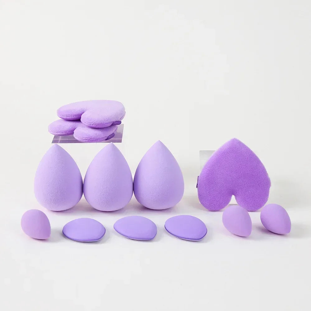 12Pcs Makeup Sponge Blender Beauty Egg Foundation Sponges Liquid Cream Cosmetic Puff Women Make Up Accessories Beauty Tools